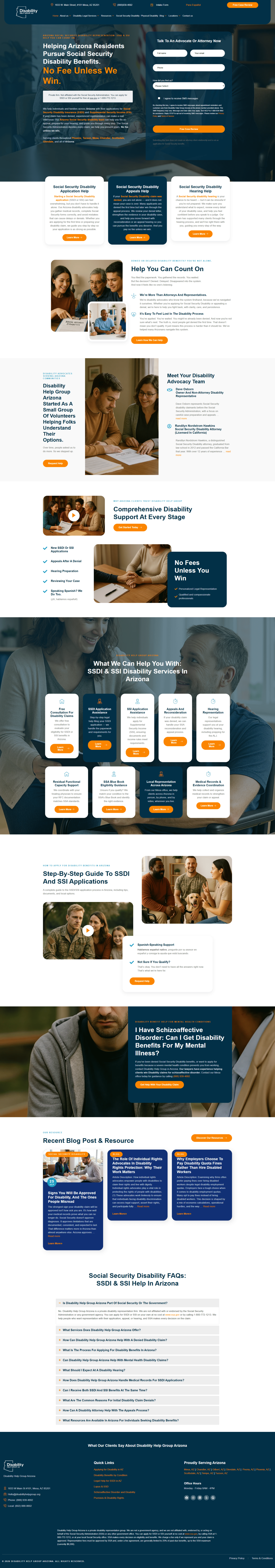 Website of Disability Help Group Arizona